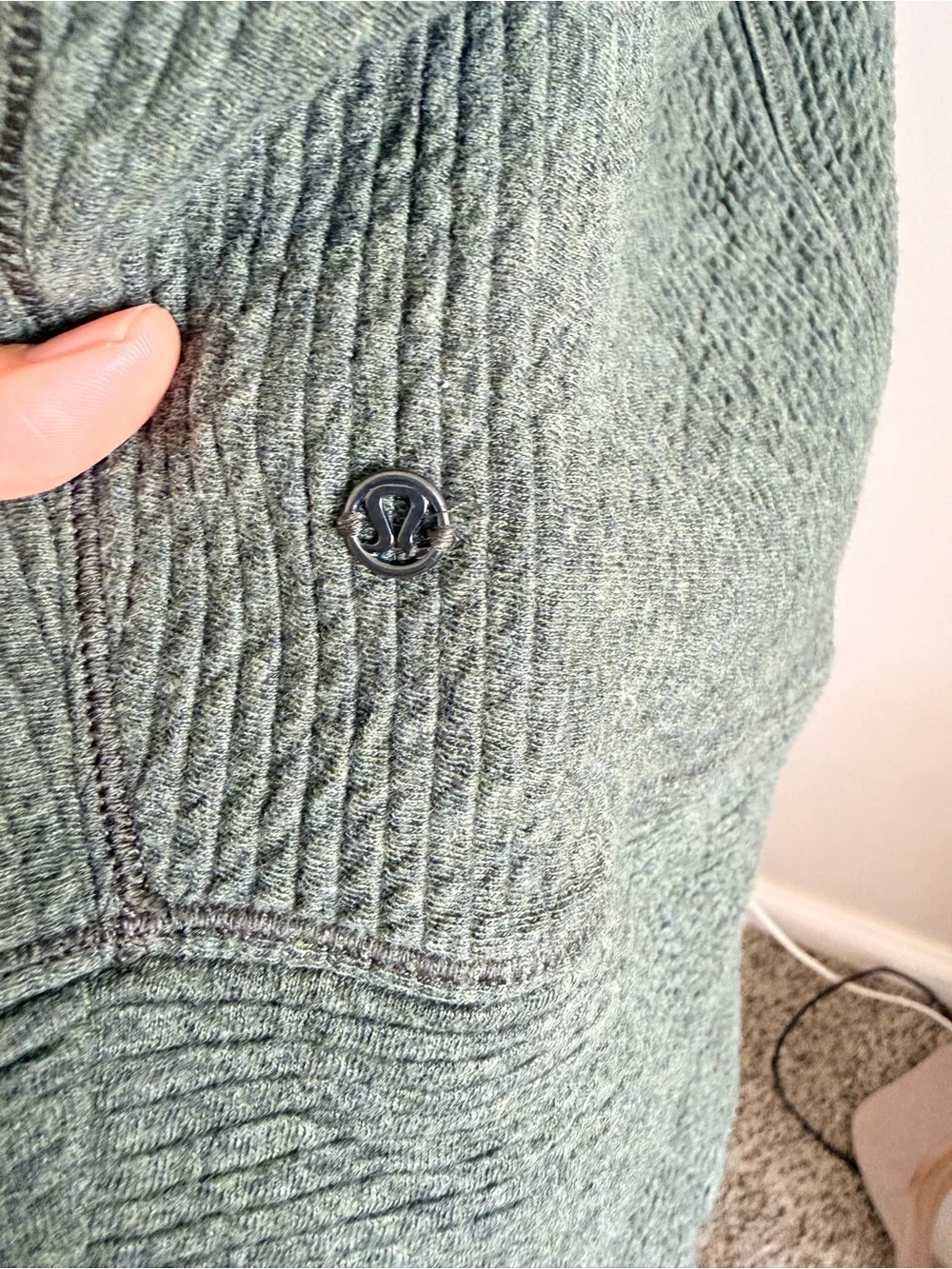 Lululemon Along the Way Dress XXS (0) Heathered Dark Olive Cowl Neck